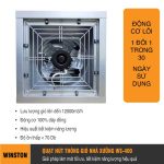 quạt hút thông gió nhà xưởng vuông 400*400