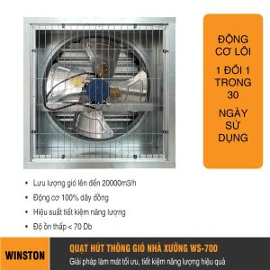 quạt hút thông gió nhà xưởng vuông 700*700
