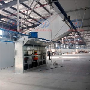 buồng phun sơn và dây chuyền sơn treo