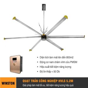 quạt trần cánh dài 5.2 mét